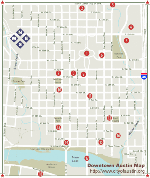 Downtown Austin Map