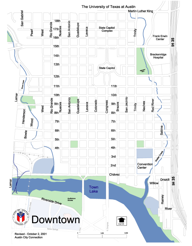 Downtown Austin Texas Tourist Map - Austin Texas • mappery