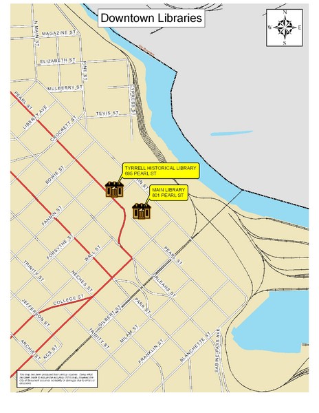 Downtown Beaumont Libraries Map