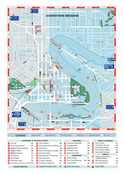 Downtown Brisbane Map
