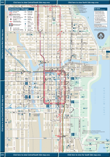 Downtown Chicago Map - Downtown Chicago IL USA • mappery