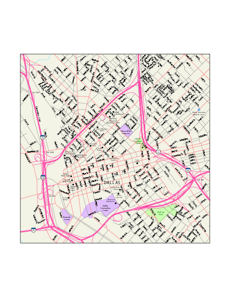 Downtown Dallas Map