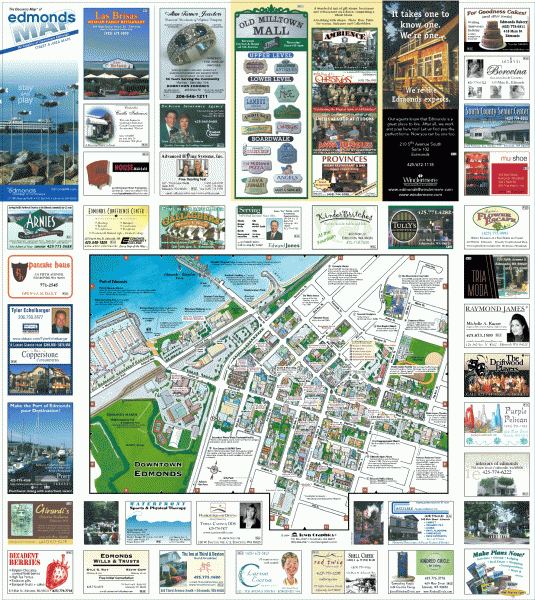 Downtown Edmonds tourist map - edmonds washington • mappery