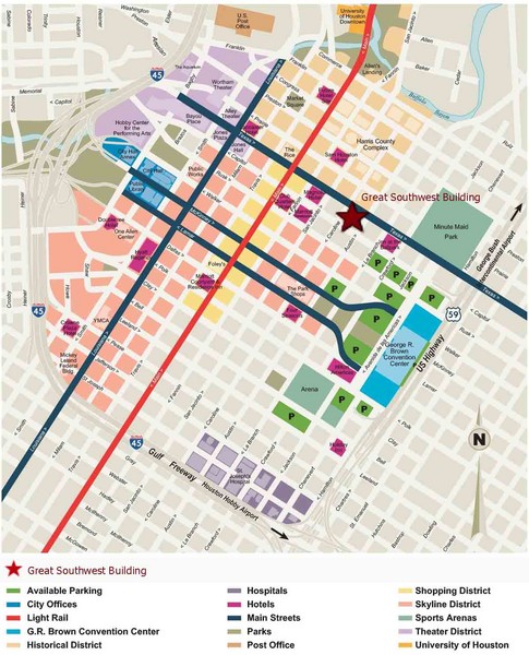 Downtown Houston Map