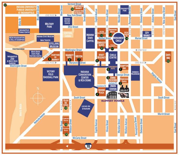 Downtown Indianapolis Map