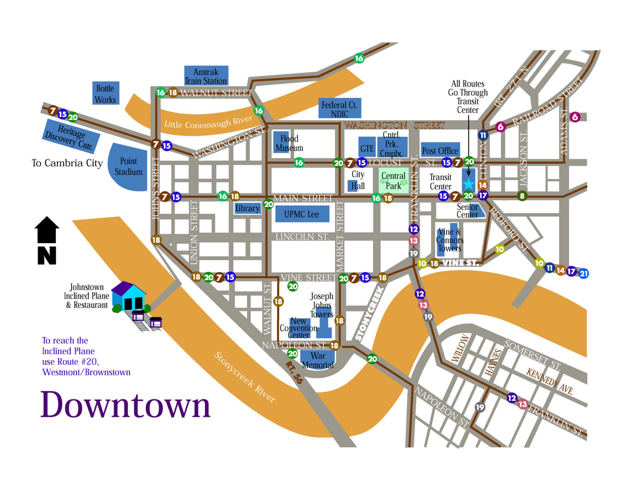 Pa street johnstown map of Road Map