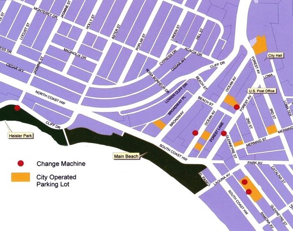 Downtown Laguna Beach Tourist Map