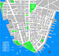 Downtown Manhattan Tourist Map