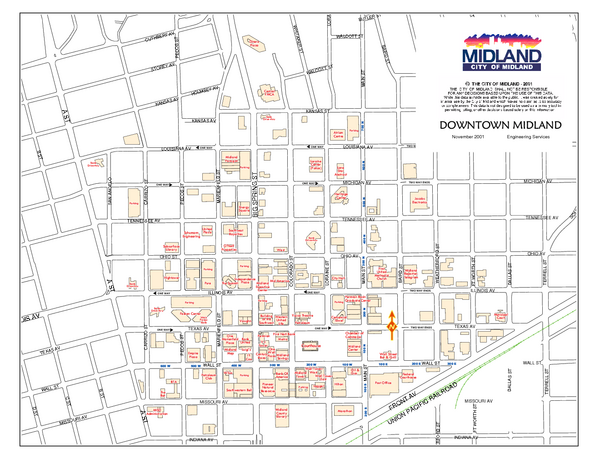 Downtown Midland Map