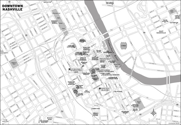 Downtown Nashville, TN Tourist Map