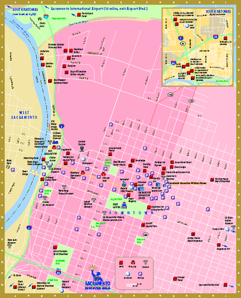Downtown Sacramento, California Map