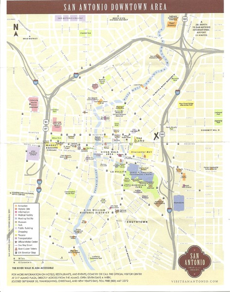 Downtown San Antonio Map - san antonio tx • mappery