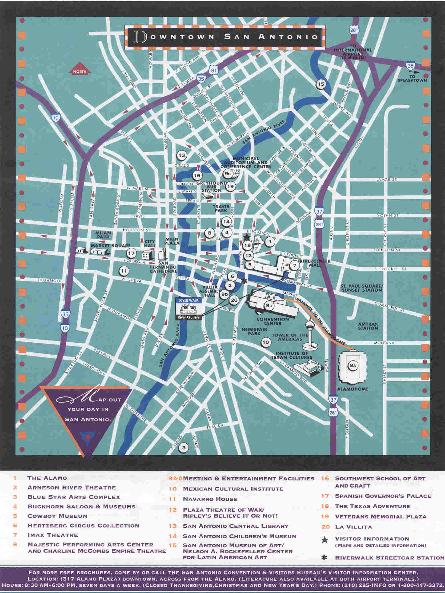 Downtown San Antonio Map San Antonio Texas Mappery san-antonio-tx-san-antonio-river-san-antonio-riverwalk-san-antonio