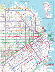 Downtown San Francisco Transit Map Downtown San Francisco Transit Map