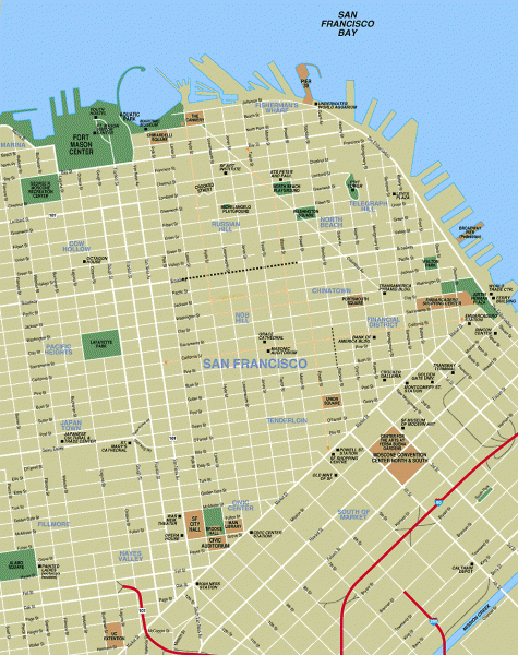 Downtown San Francisco tourist map