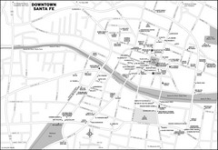 Downtown Santa Fe, New Mexico Map