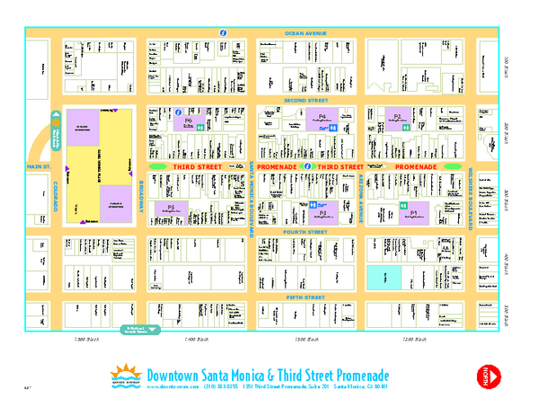 Downtown Santa Monica walking map