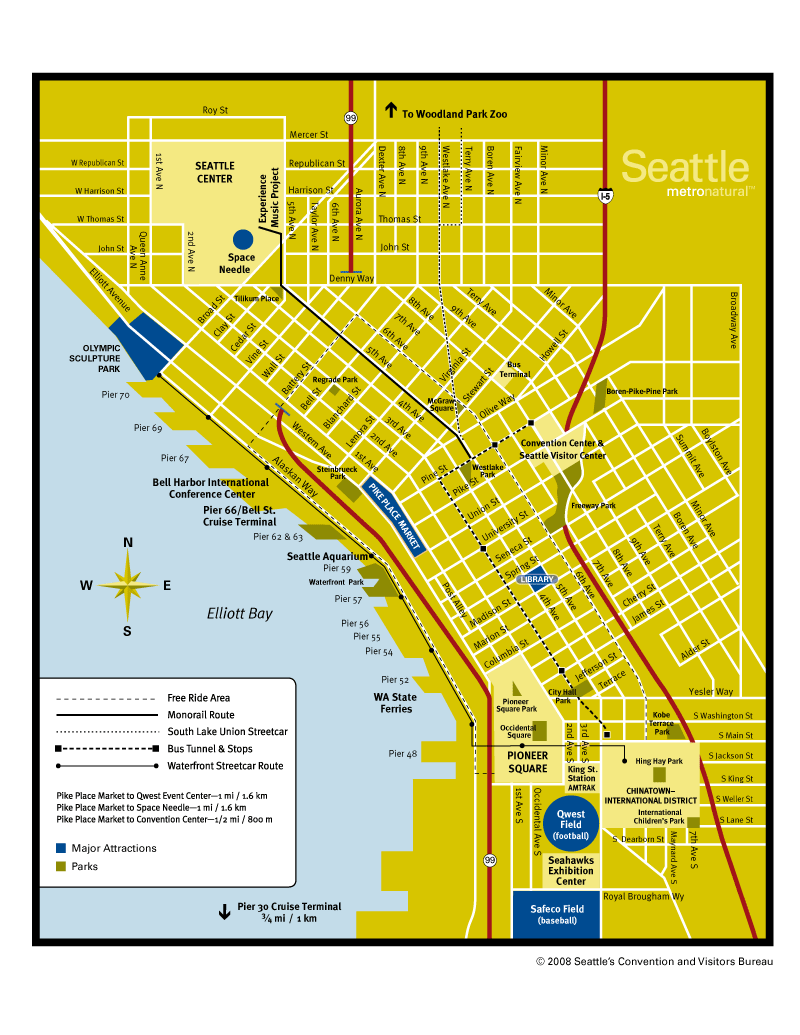 Downtown Seattle Map