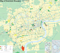 Downtown Shanghai Tourist Map
