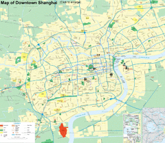 Downtown Shanghai Tourist Map Downtown Shanghai Tourist Map