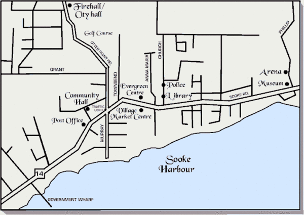 Downtown Sooke Map