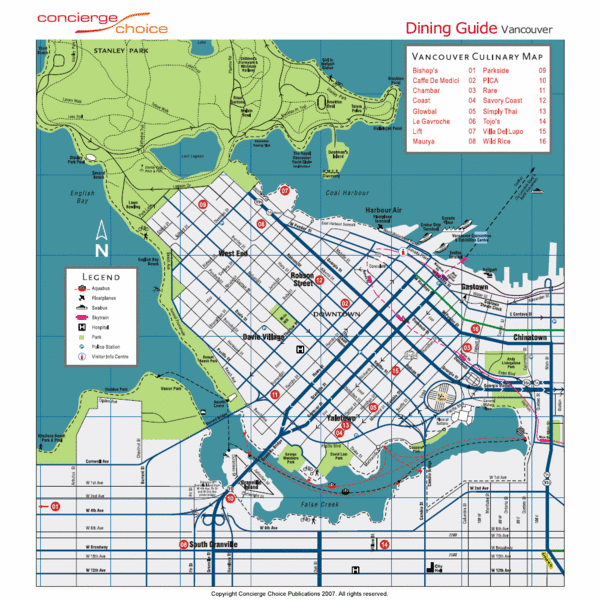 Downtown Vancouver Map