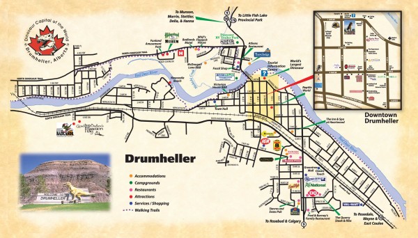 Drumheller Tourist Map