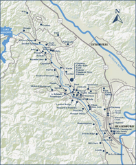 Dry Creek Valley Wineries, California Map