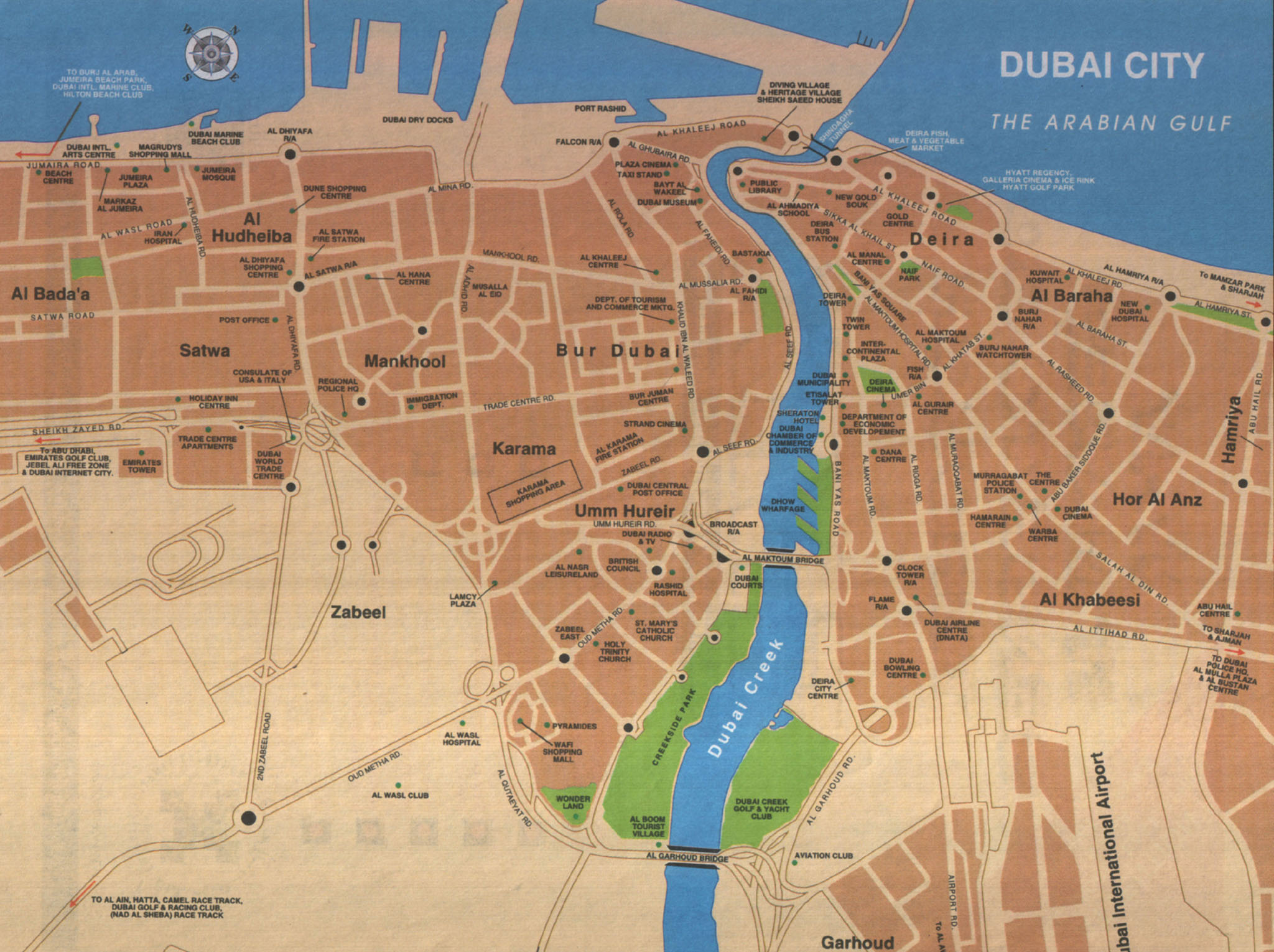 Dubai City Map Dubai City UAE Mappery dubai-city-map-dubai-city-uae-mappery