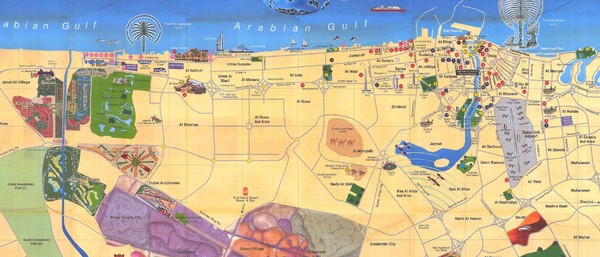 Dubai City Tourist Map