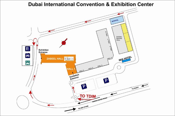 Dubai International Convention and Exhibition Center Map