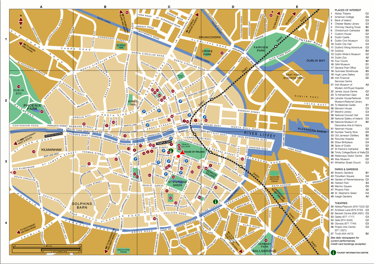 City map Dublin Ireland PDF