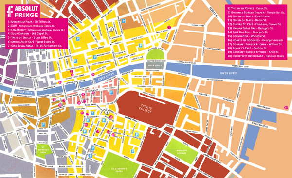 Dublin Restaurants Map