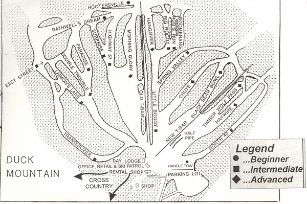 Duck Mountain Ski Trail Map