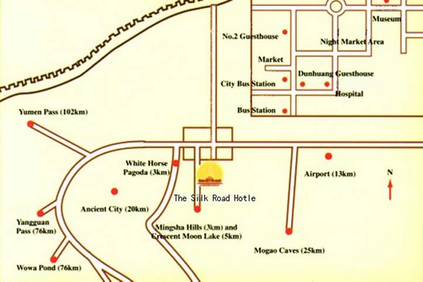 Dunhuang City Tourist Map