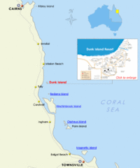 Dunk Island, Australia Beach Map