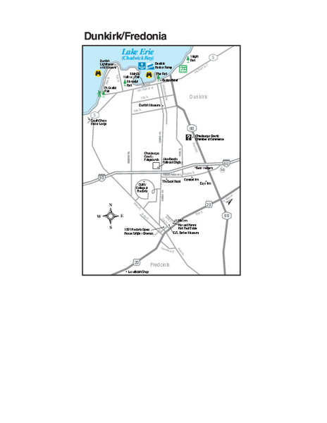 Dunkirk and Fredonia, New York Map