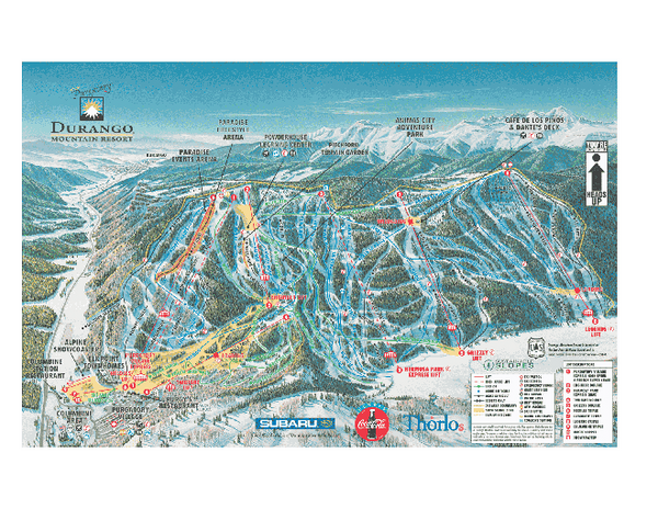 Durango Mountain Ski Trail Map