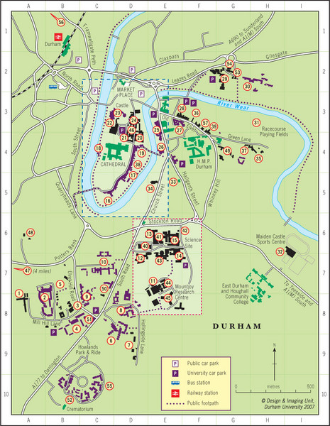 Durham Tourist Map