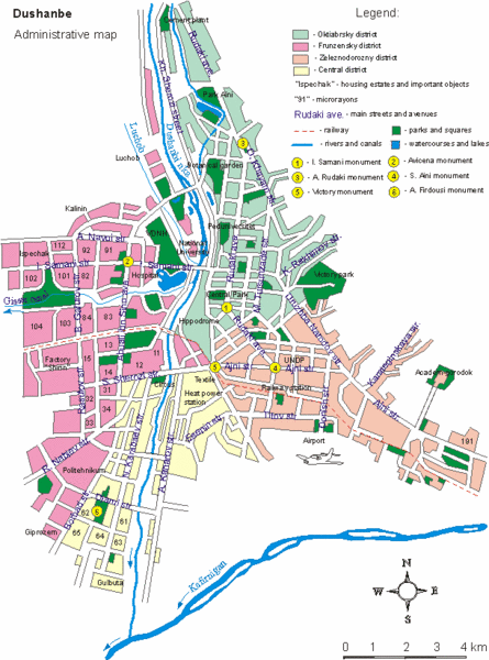 Dushanbe City Map