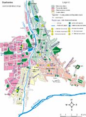 Dushanbe City Map Dushanbe City Map