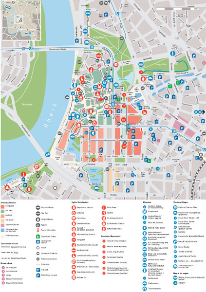 Dusseldorf Tourist Map