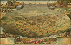 Dyer’s Birdseye view of Phoenix (1885) Map