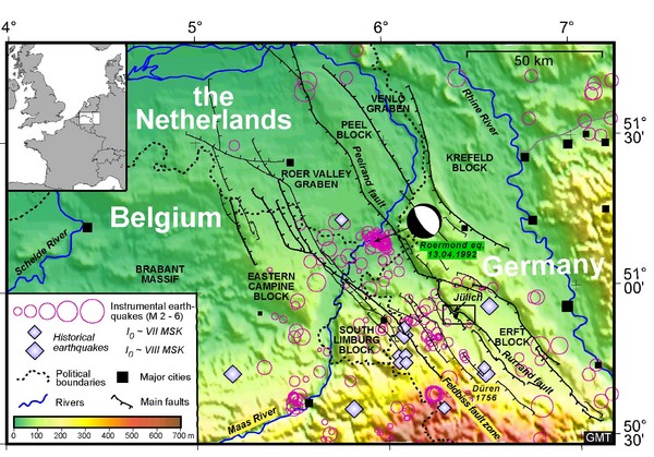 Earthquake in Lower Rhine Map