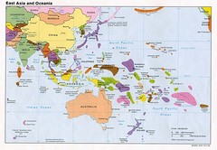 East Asia and Oceania Political Map