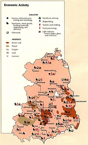 East Germany Economic Activity Map