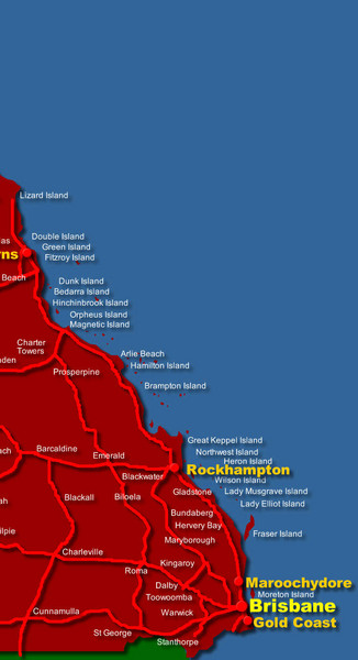 East Queensland Map