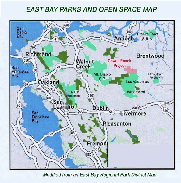 Eastbay Parks and Open Spaces Map
