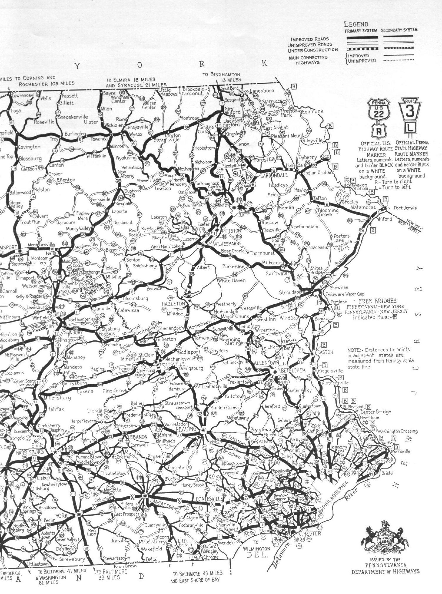 eastern-pennsylvania-road-map-pennsylvania-mappery
