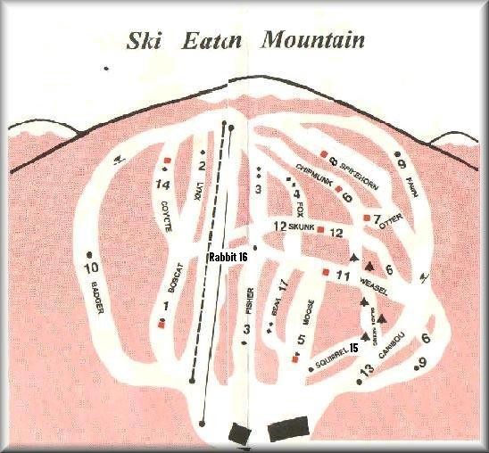 Eaton Mountain Ski Area Ski Trail Map Skowhegan Maine United States